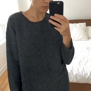 Oak + Fort Crew Neck Boyfriend Fit Sweater